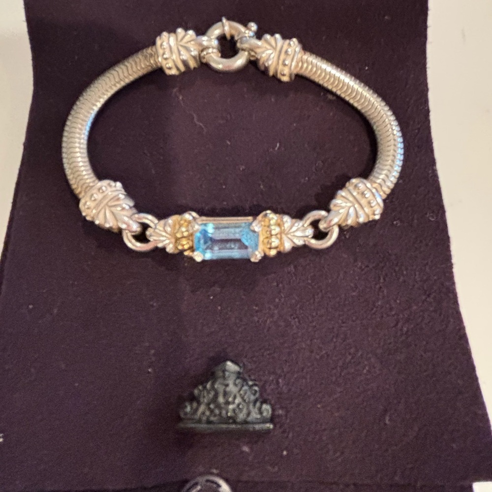 LAGOS Silver Bracelet with Blue Stone